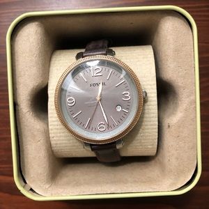 Jacqueline Three Hand Leather Watch